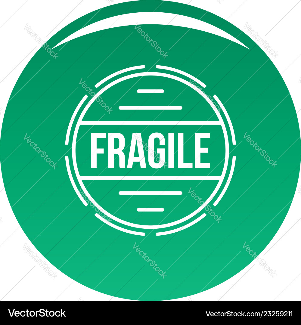 Fragile logo simple style Vector Image