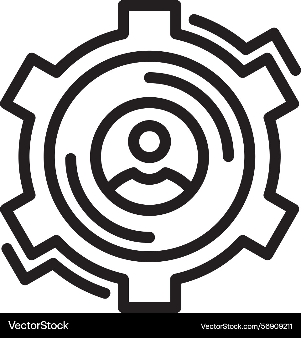 User linear style icon design vector image