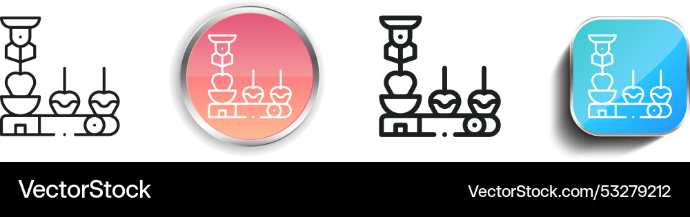 Dip icon thin linear regular and button style vector image