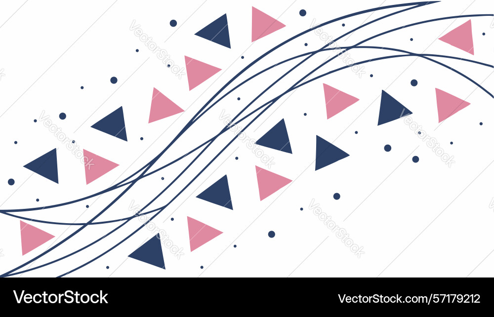 Dynamic swirling pattern with geometric flags vector image