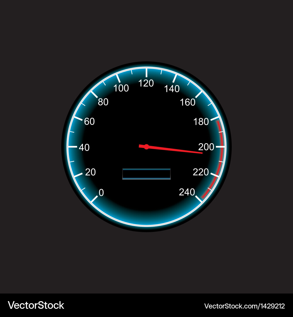 Modern Speedometer Display vector image