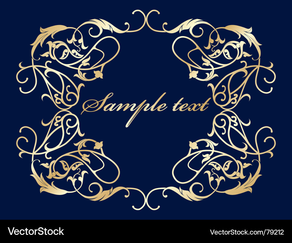 Ornate Gold Frame Vector Image