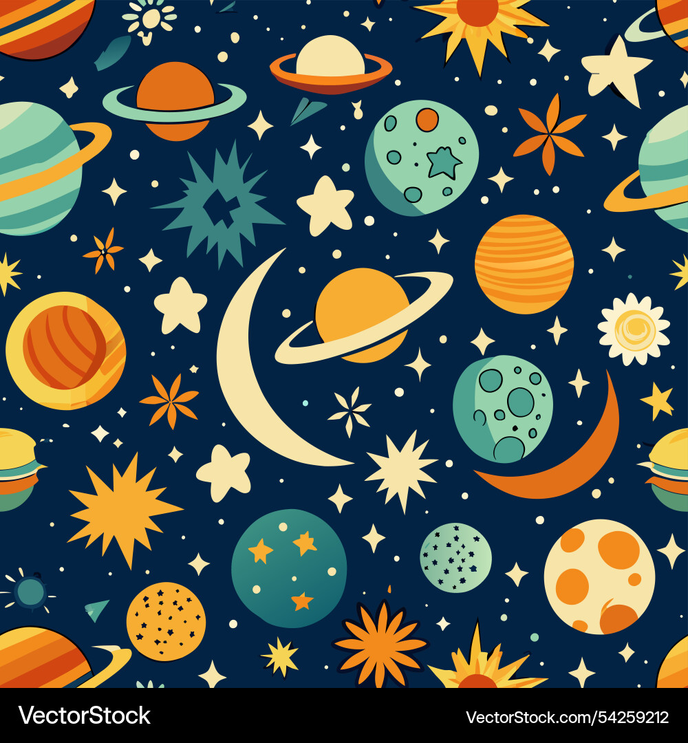 Pattern with space rocket Pattern with space rocket vector image