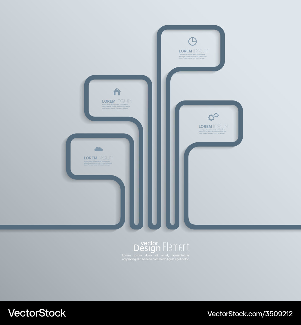 Ribbon in the form of frames with shadow and space vector image