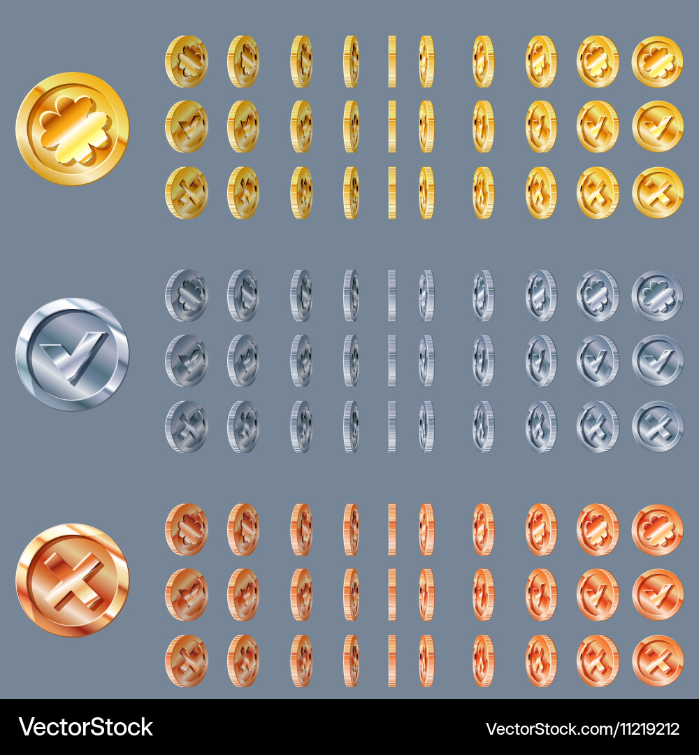 Rotating Coin Animation vector image