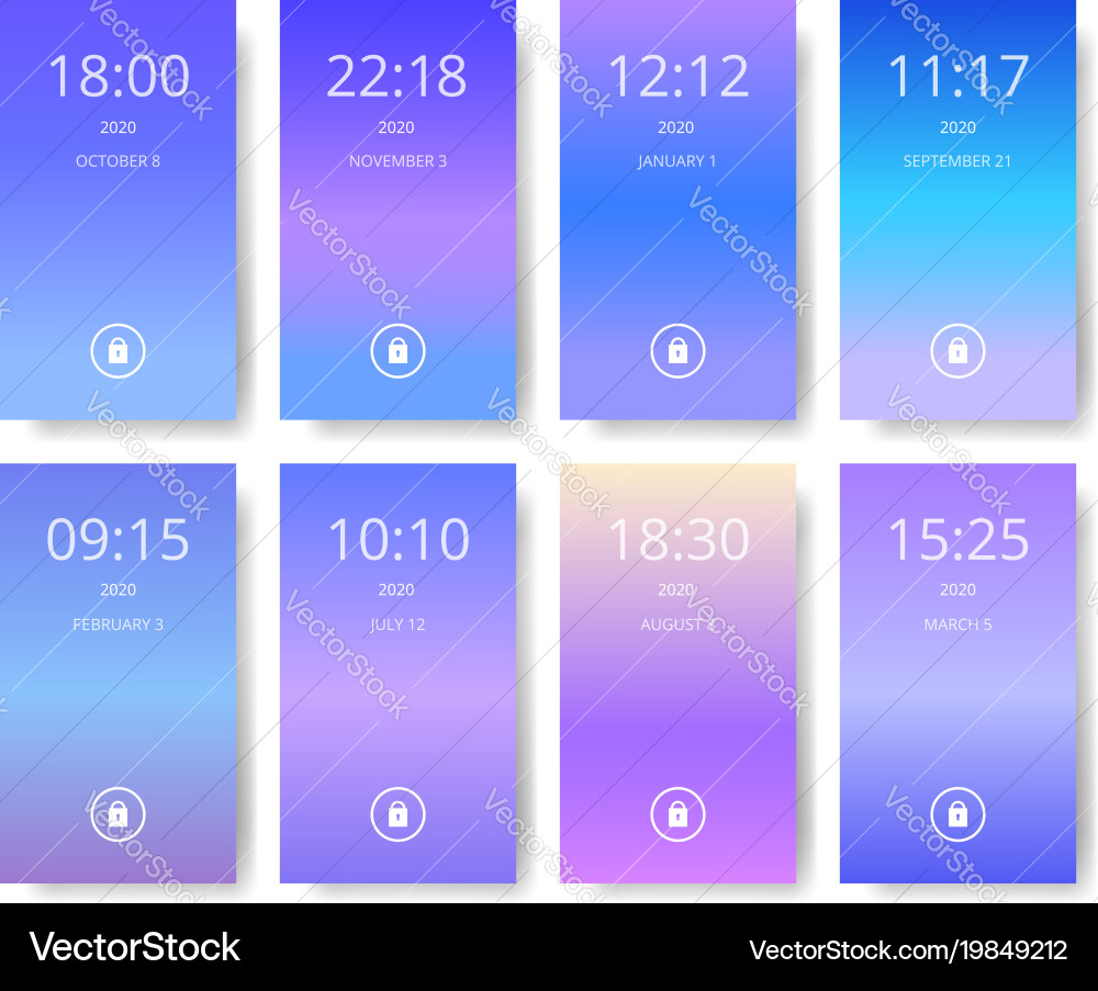 Set of modern user interface ux ui screen vector image
