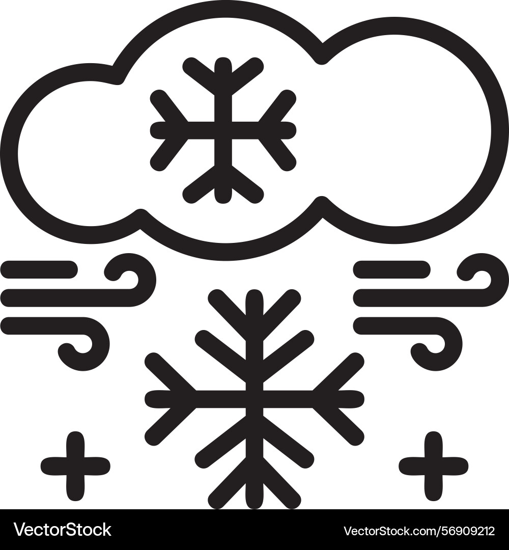 Snowflake linear style icon design vector image