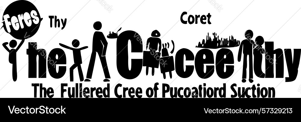 Abstract typography artistic textured text design vector image