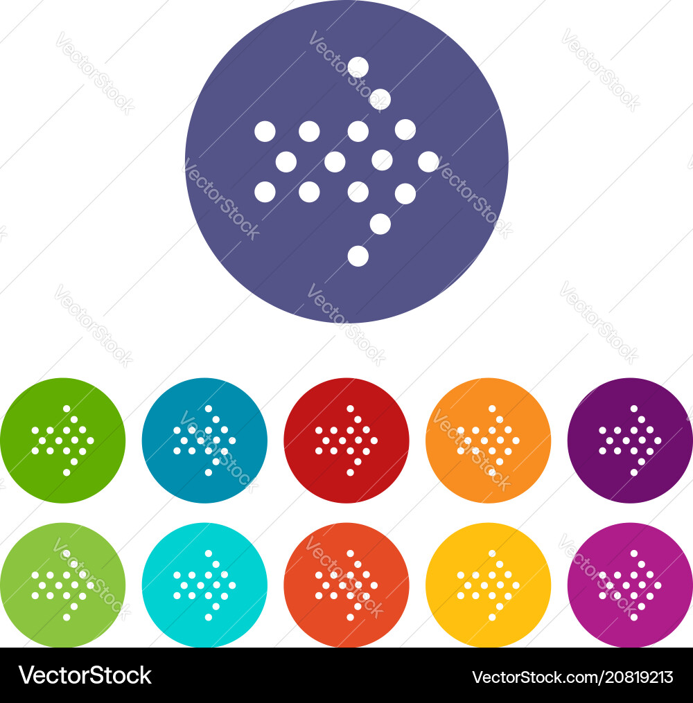 Dots right arrow icon simple style Dots right arrow icon simple style vector image