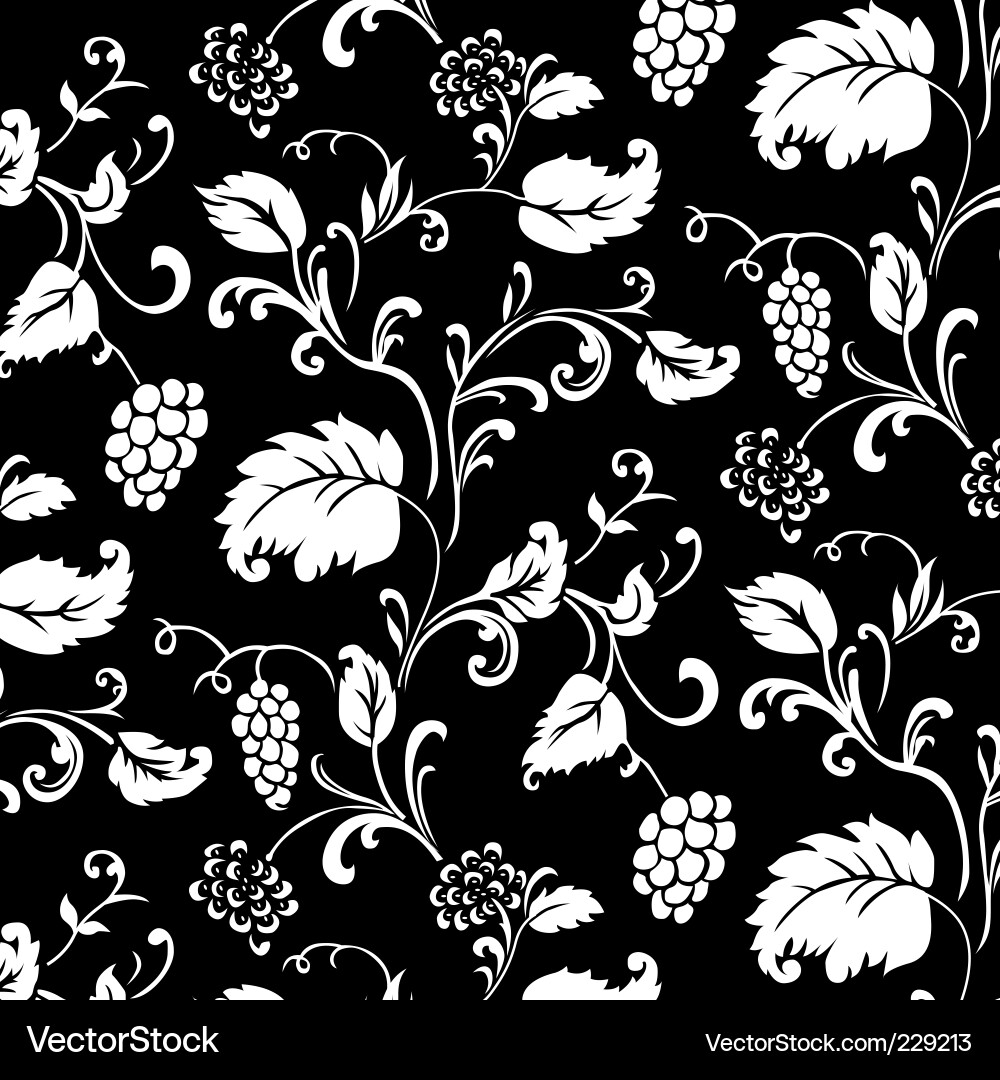 Elegant Grape Vine Pattern vector image