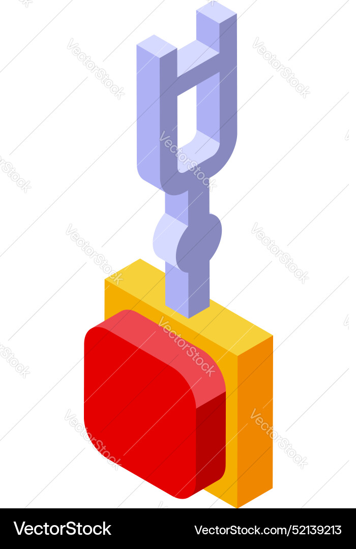 Robotic arm moving red cube with precision Vector Image
