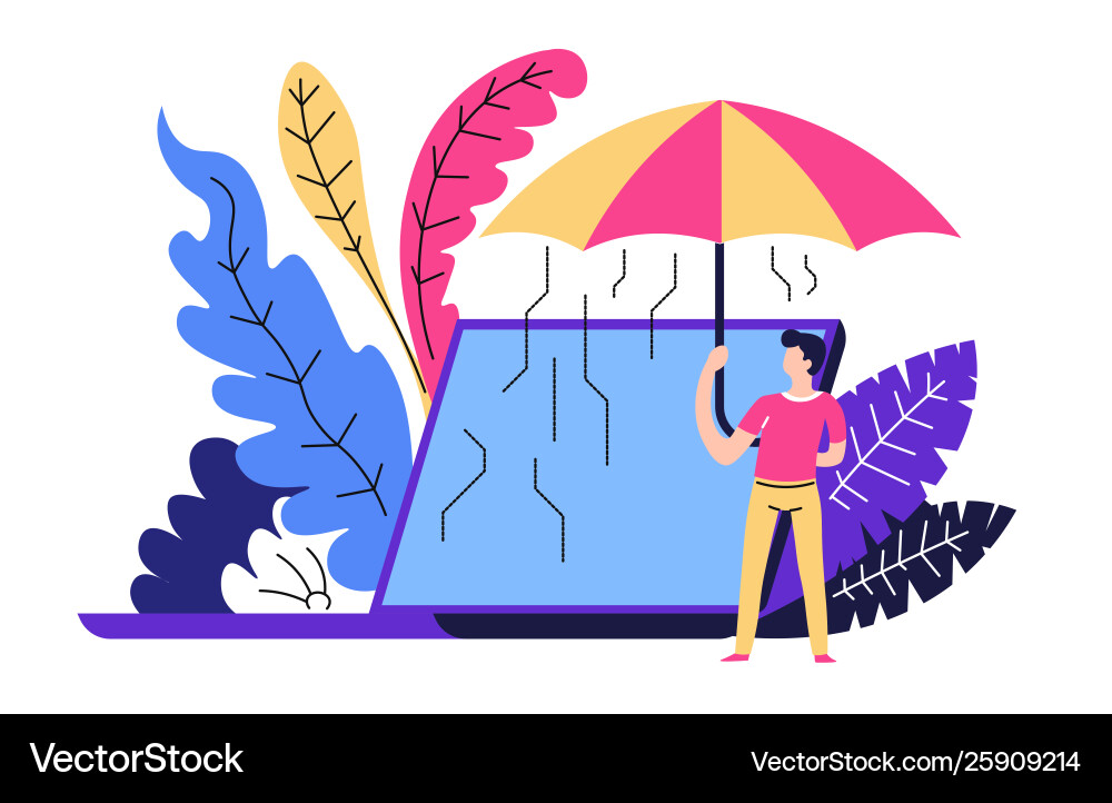 Antivirus and access security system software Antivirus and access security system software vector image