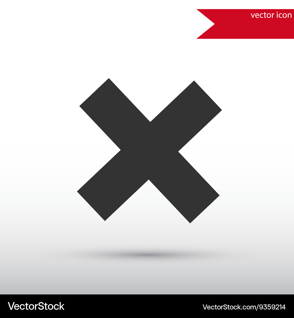 Cancel icon design element vector image