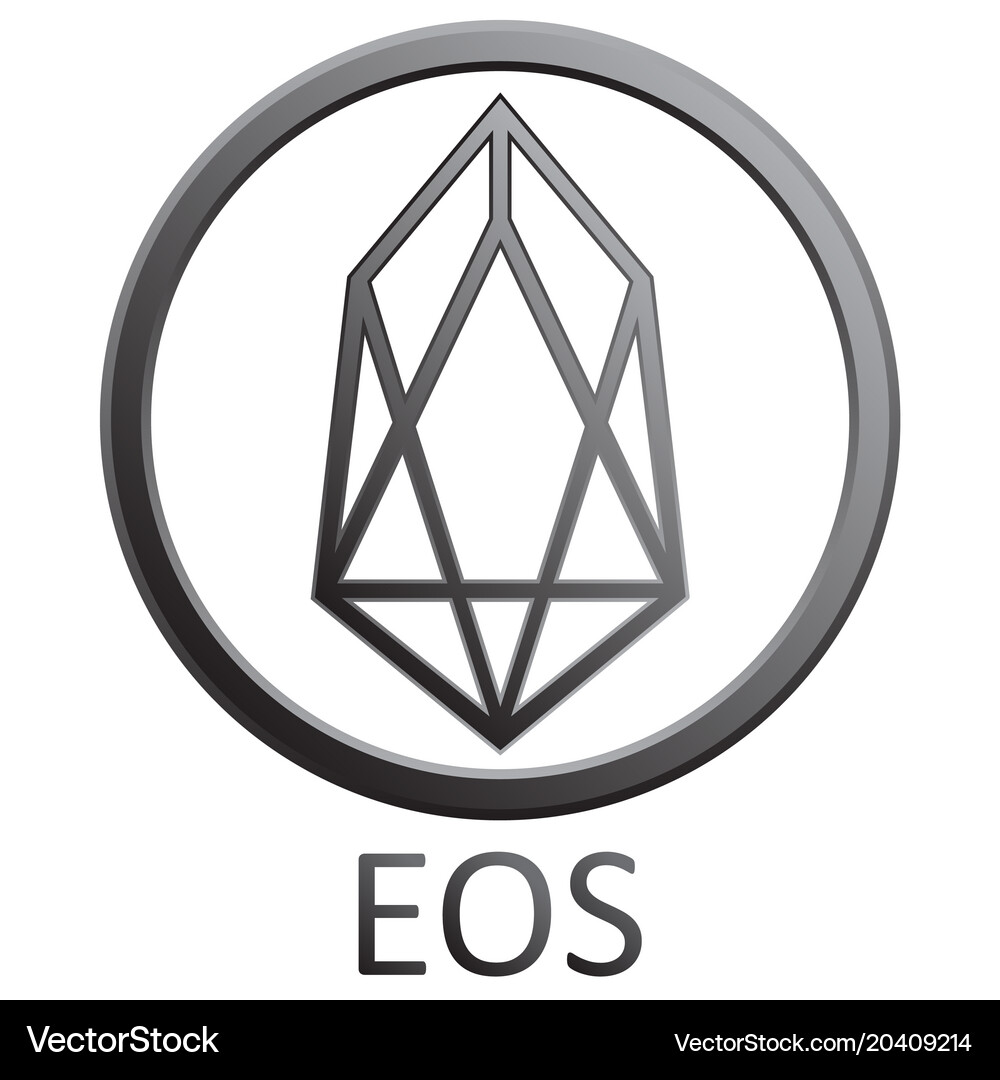 Crypto coin eos icon on white – Royalty-Free Vector | VectorStock