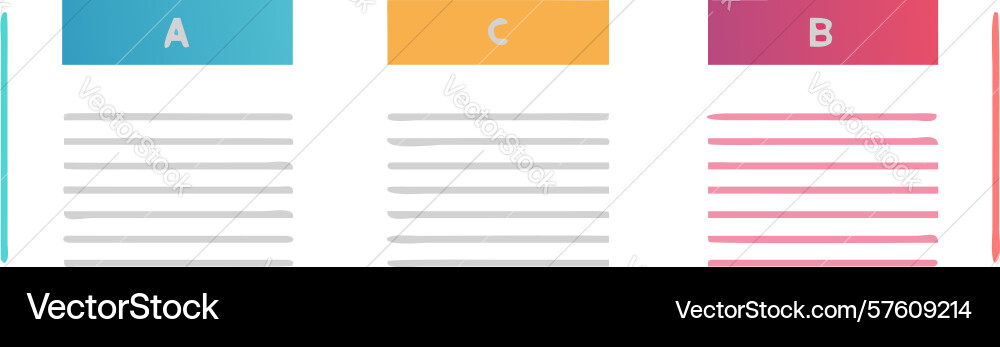 Document with sections icon content organization vector image
