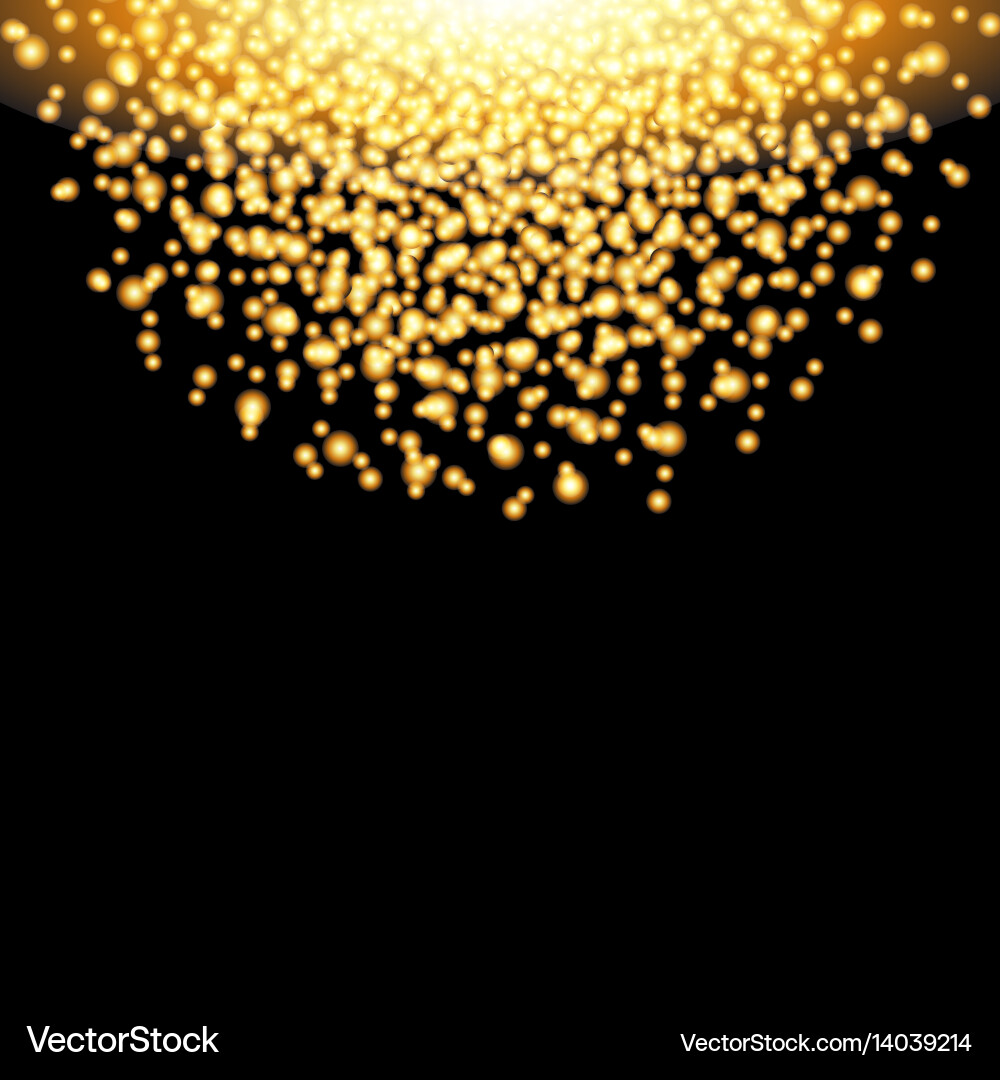 Golden Glow Particle Effect Vector Image
