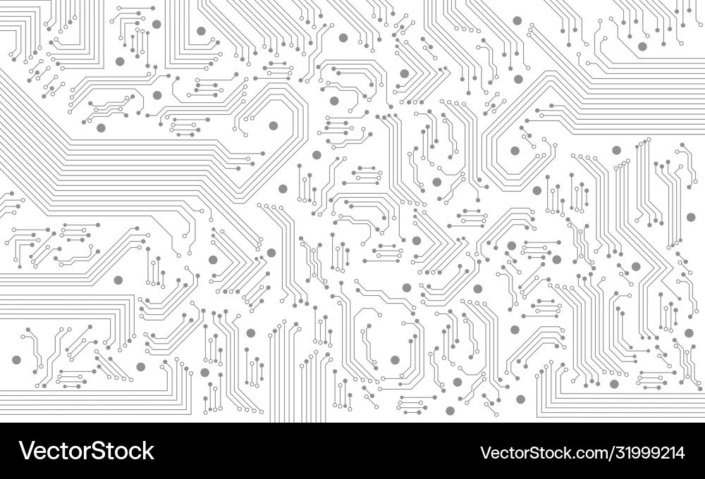 Grey Circuit Pattern Royalty Free Vector Image