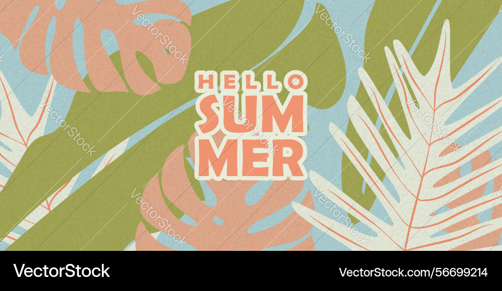 Horizontal summer background with abstract bright Vector Image