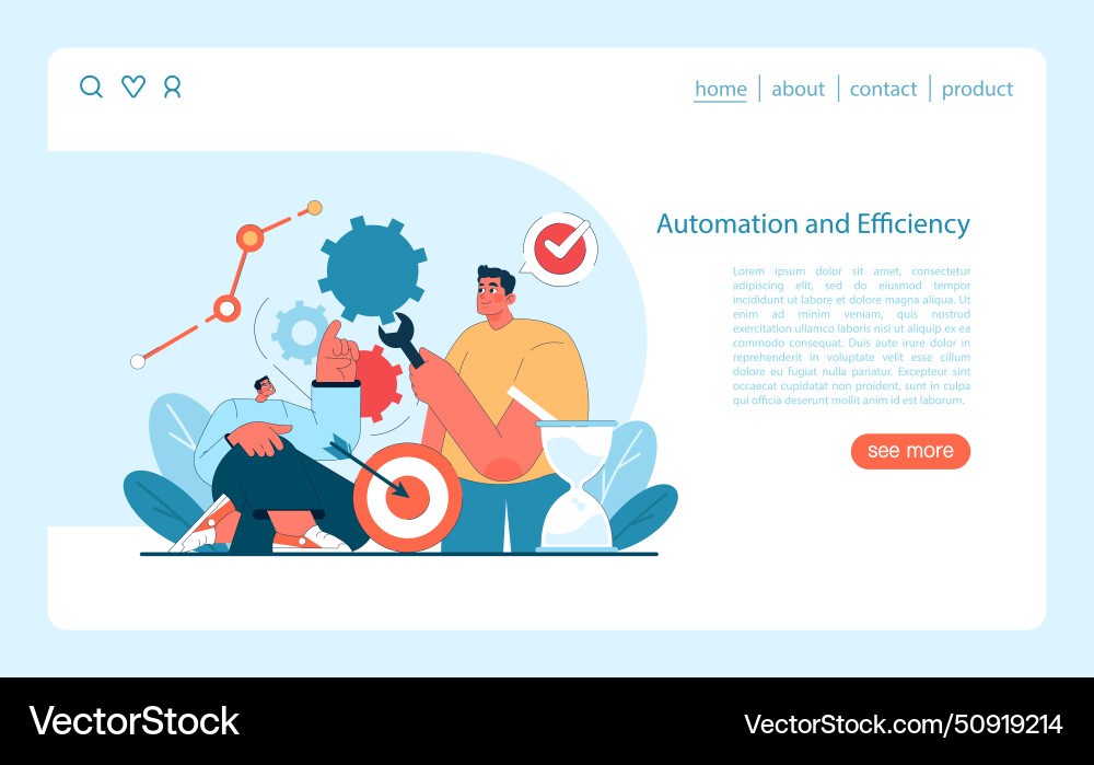 Optimizing workflow with automation a vibrant Optimizing workflow with automation a vibrant vector image