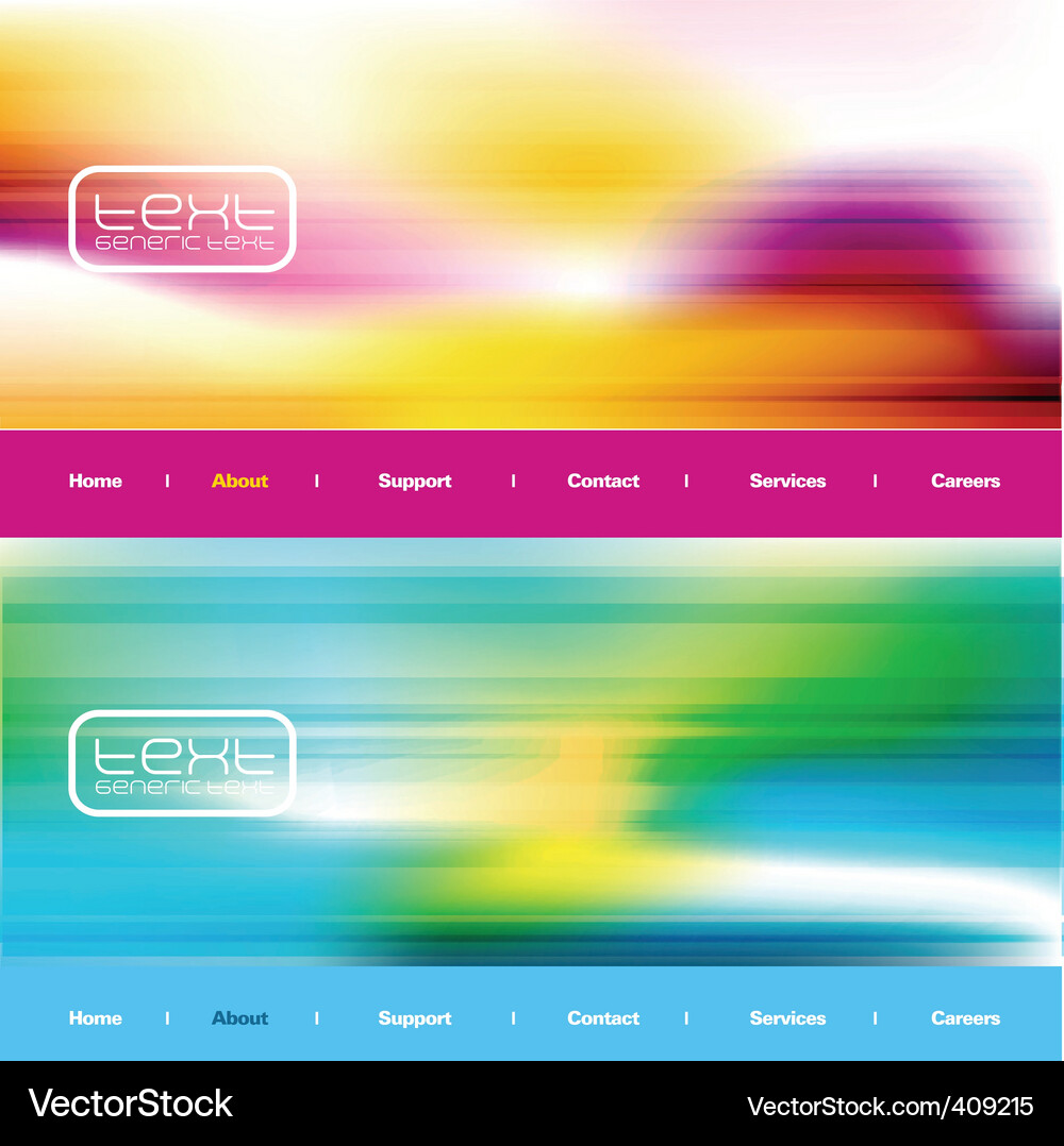 Abstract Colorful Header Vector Image