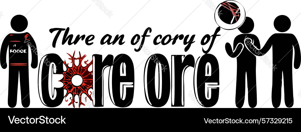 Abstract text art the core ore concept design vector image