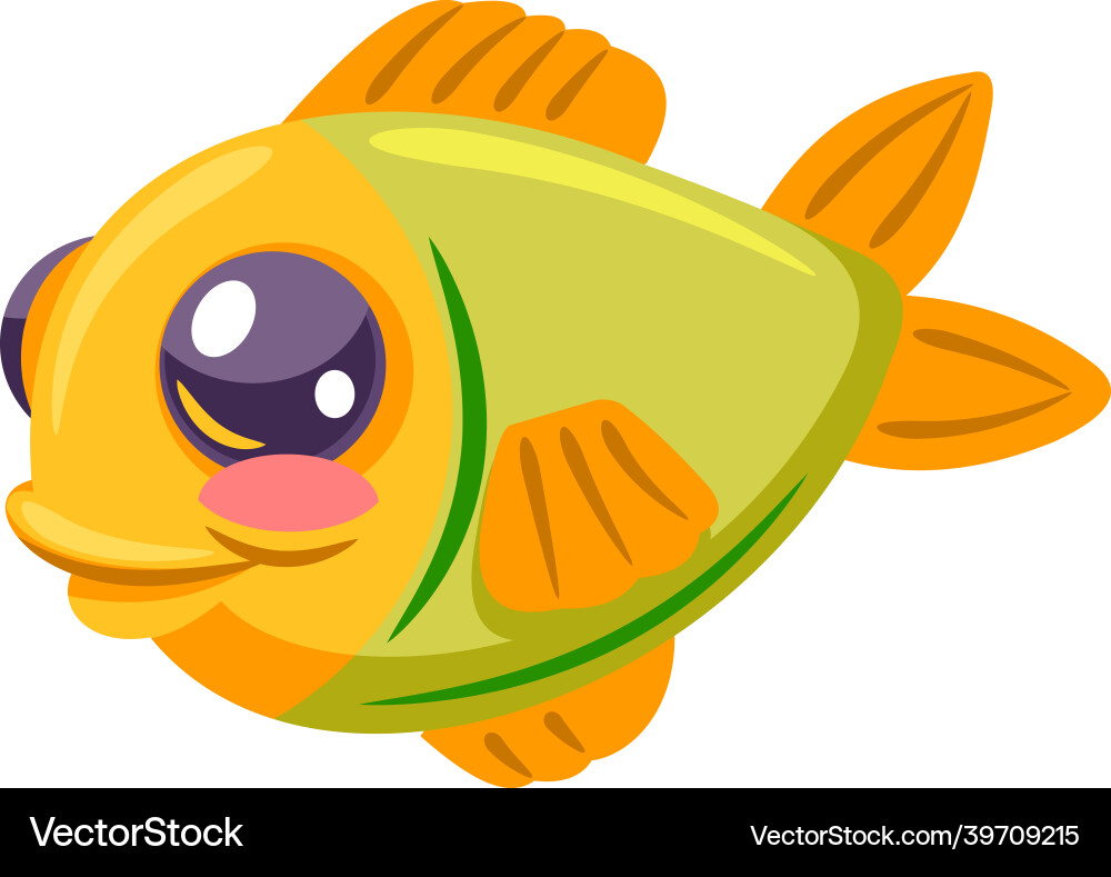 Fish clown colored for game interface isolated vector image