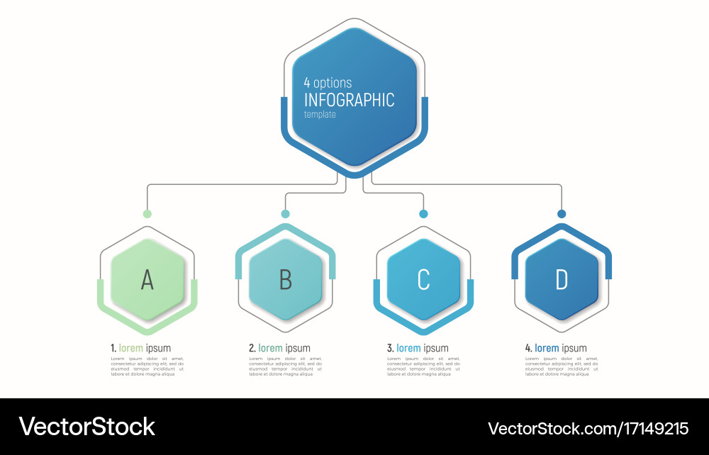 Infographic template for data visualization 4 vector image