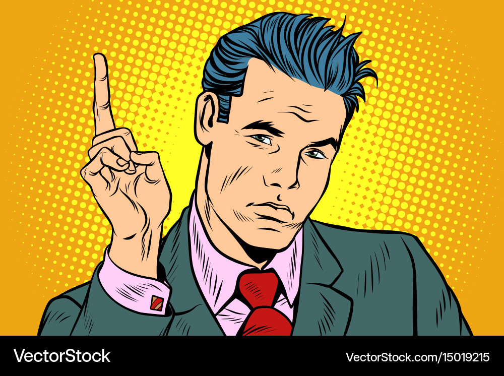 Man Pointing Upward vector image