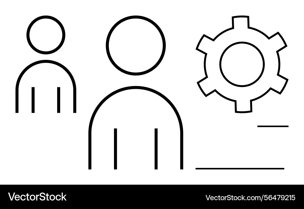 Minimalistic representation of teamwork Vector Image