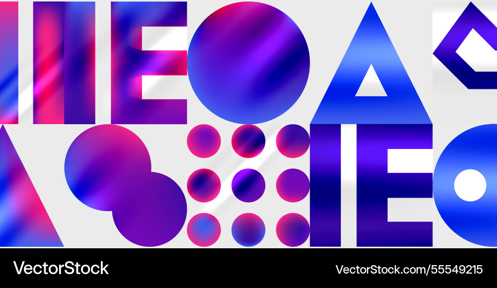 Simple shapes - circles triangles rectangles Vector Image
