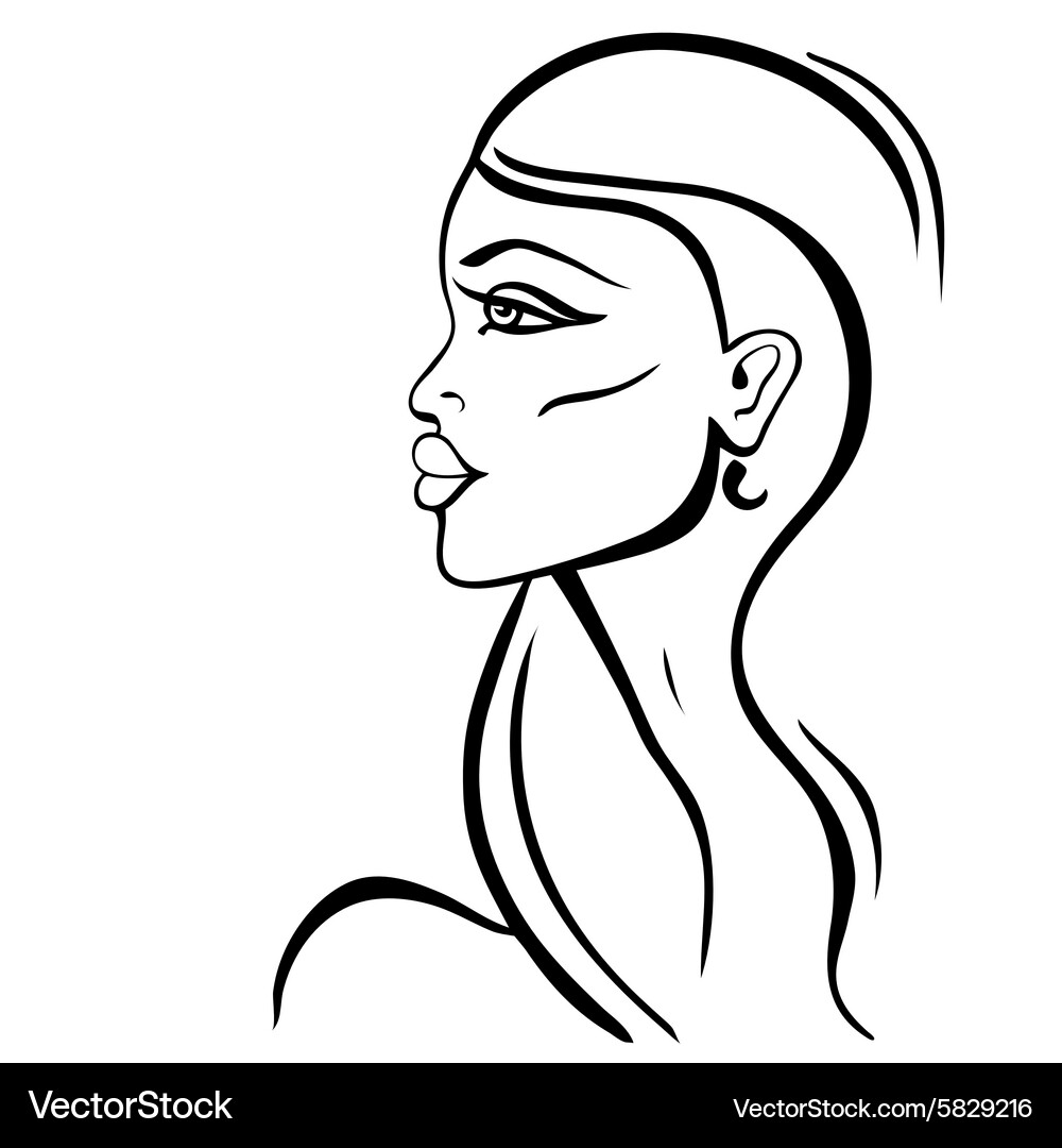 Beautiful woman portrait Vector Image