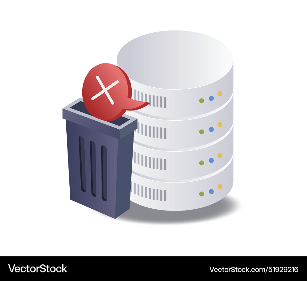 Clearing out spam data from the server Clearing out spam data from the server Vector Image