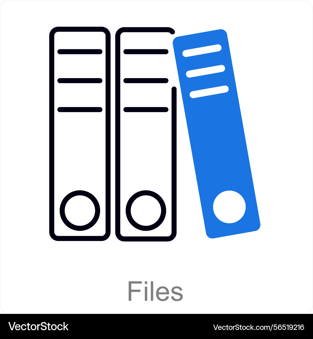 Files and document icon concept vector image