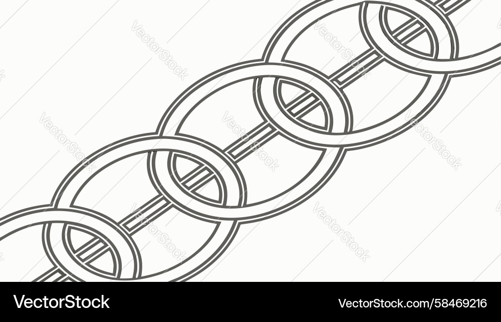 Interlocking Chain Link Pattern Vector Image
