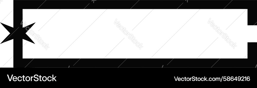 Rectangle frame with star accent design Vector Image
