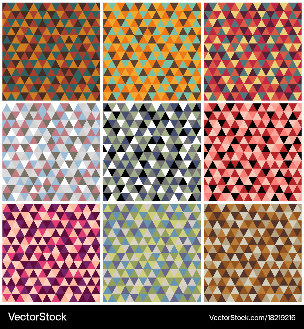 Retro Geometric Triangle Pattern vector image