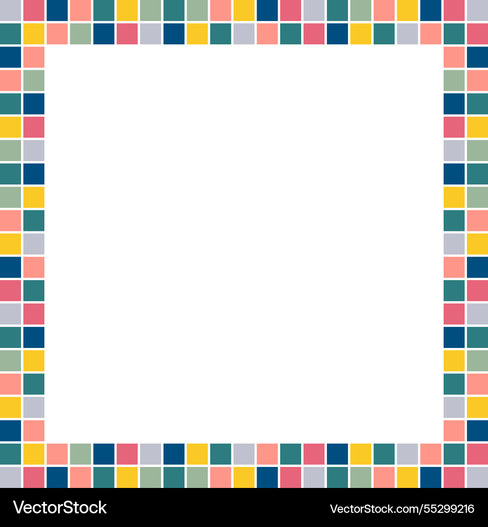 Square frame for text colorful stylish Vector Image