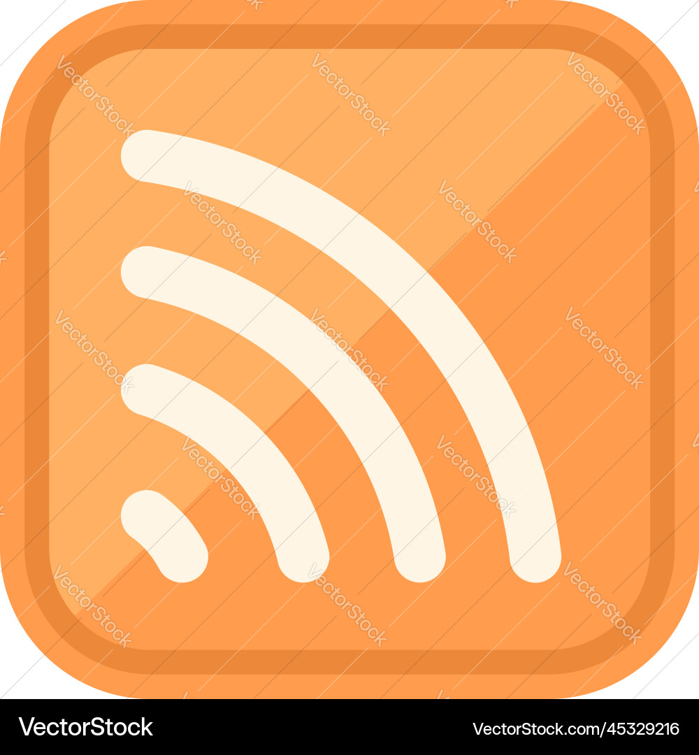 Stream icon flat computer interface Stream icon flat computer interface vector image