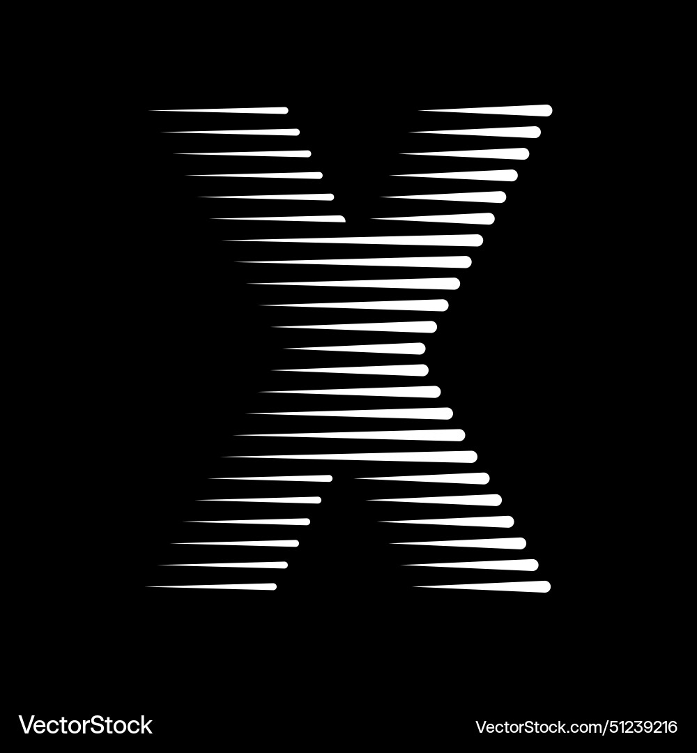 X letter lines logo icon Royalty Free Vector Image