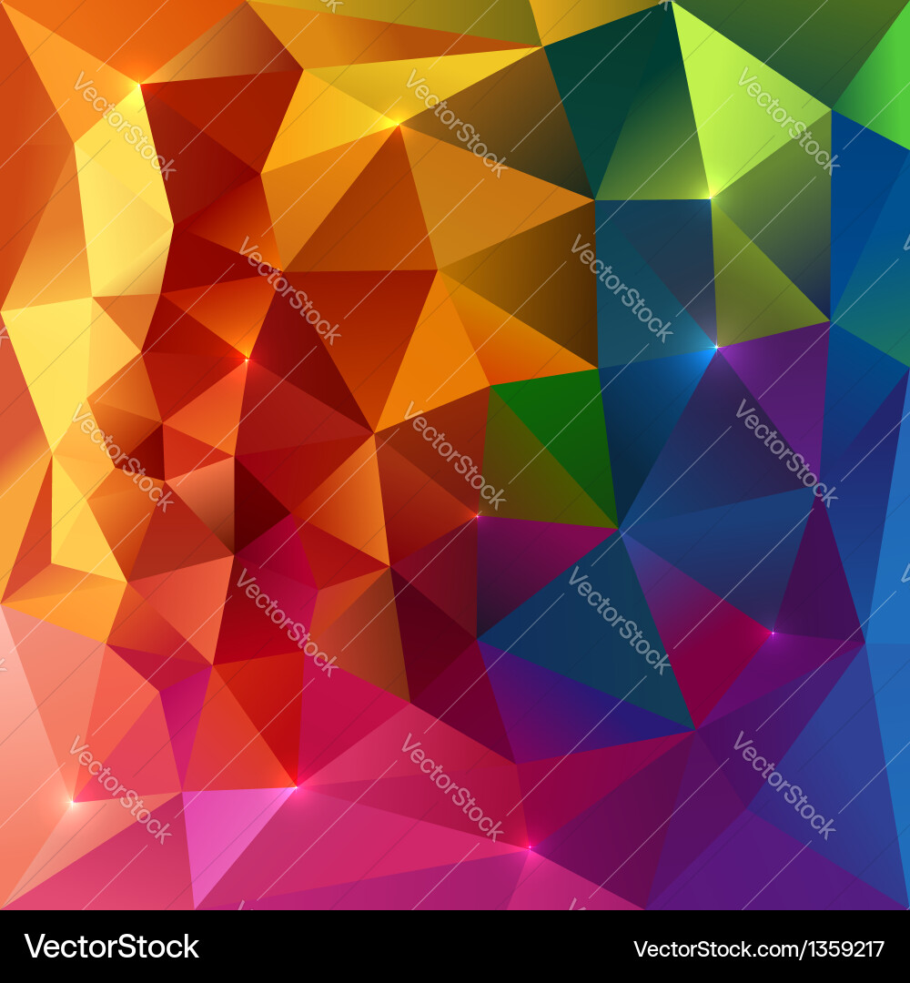 Abstract triangles colorful background vector image