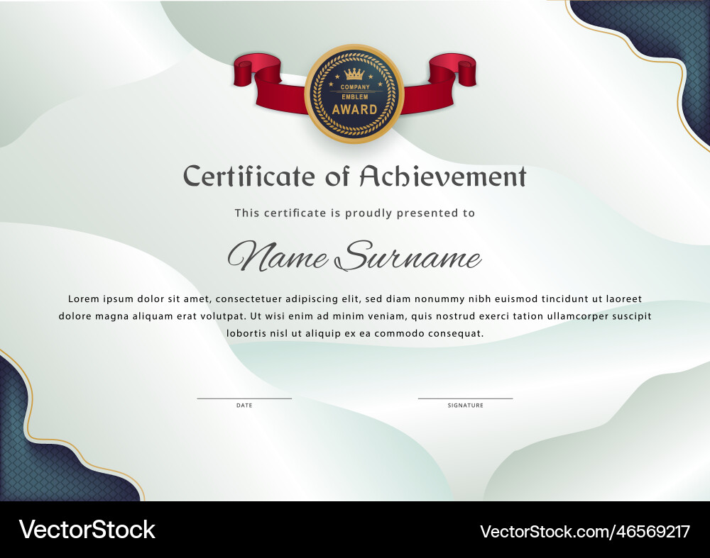 Certificate template geometry pattern design Vector Image