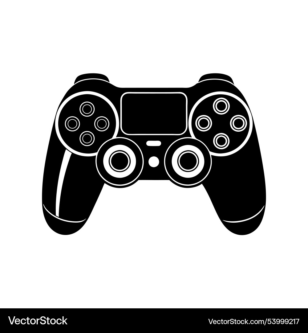 Joystick silhouette game controller Joystick silhouette game controller vector image