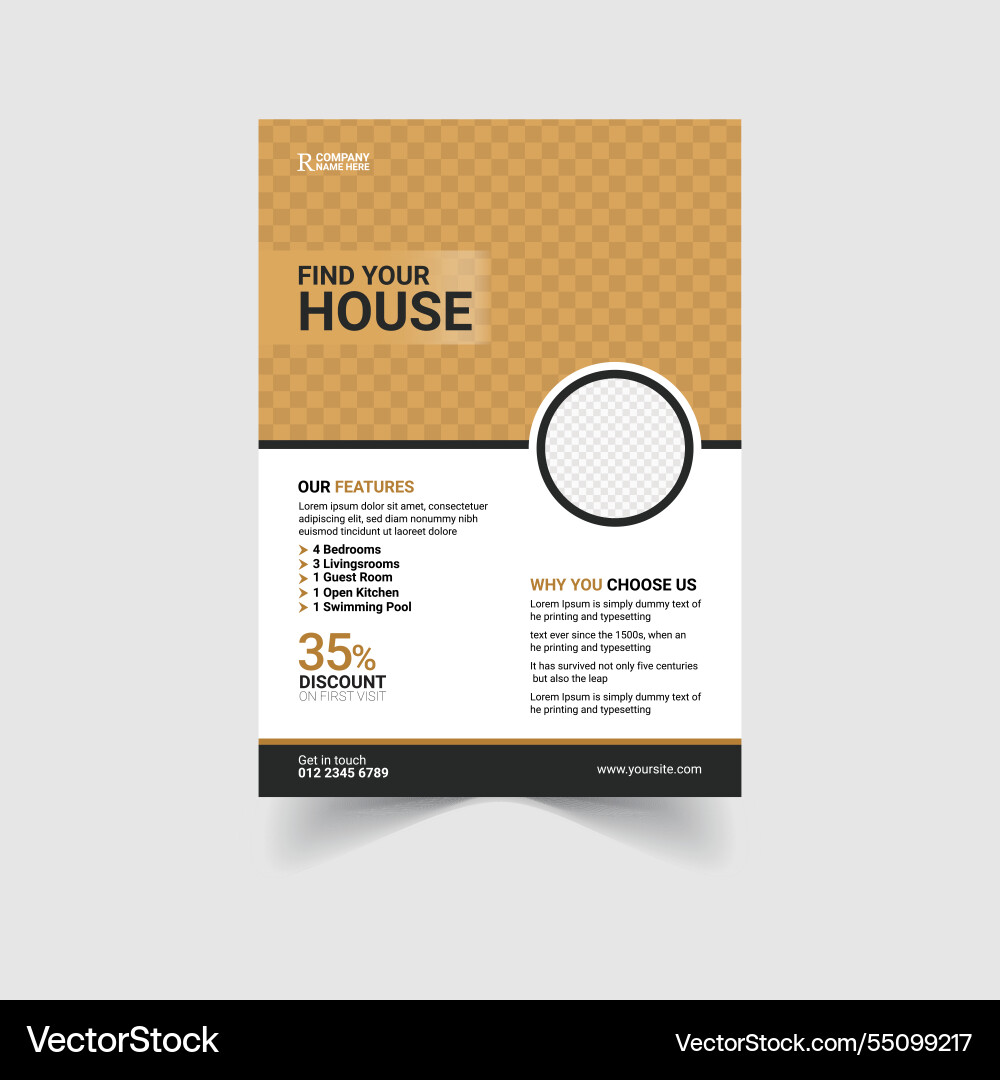 Kreative Immobilienmakler Flyer Design Kreative Immobilienmakler Flyer Design vektorbild