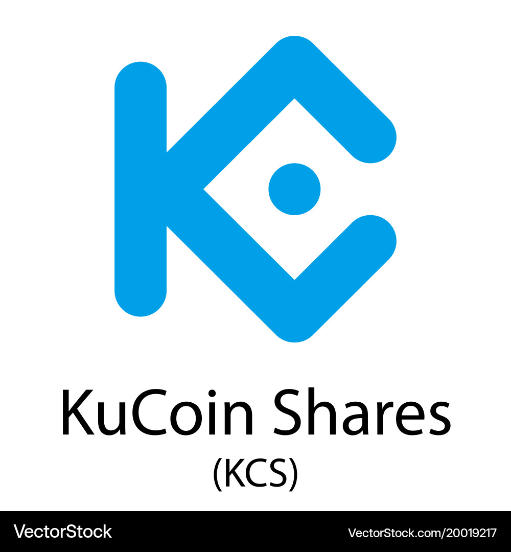 Kucoin shares cryptocurrency symbol – Royalty-Free Vector | VectorStock