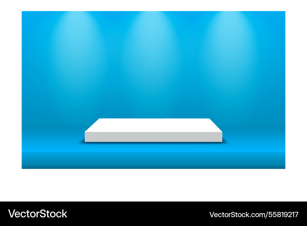 Podium display product background 3d rendering Podium display product background 3d rendering vector image