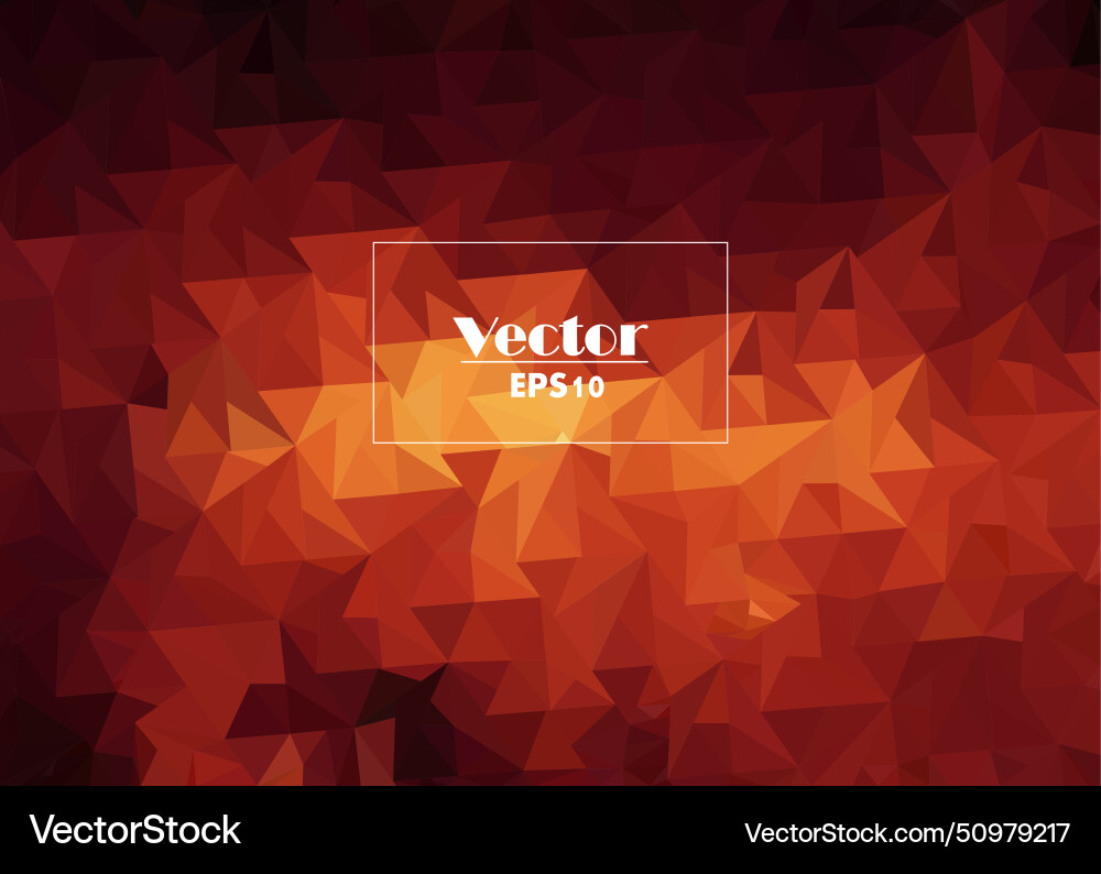 Red digital abstract image stylized from triangles vector image