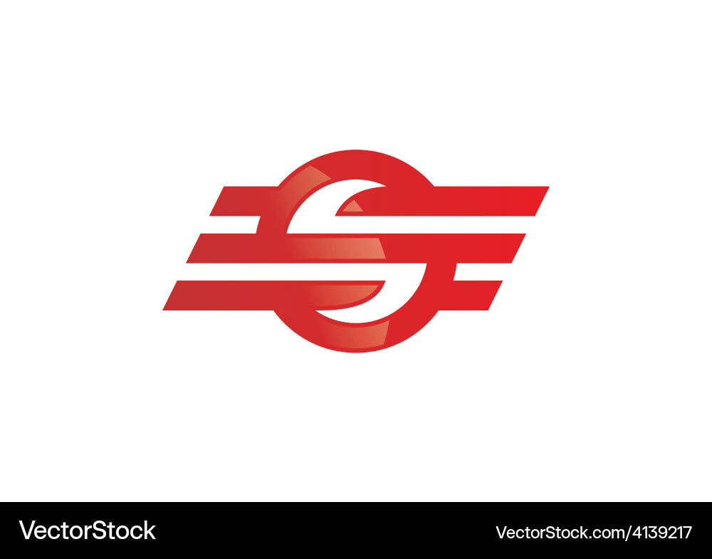 S Letter Sport Logo vector image
