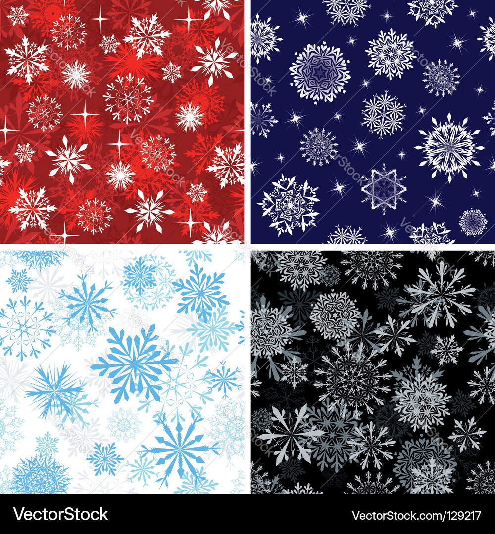 Snowflake Seamless Pattern vector image