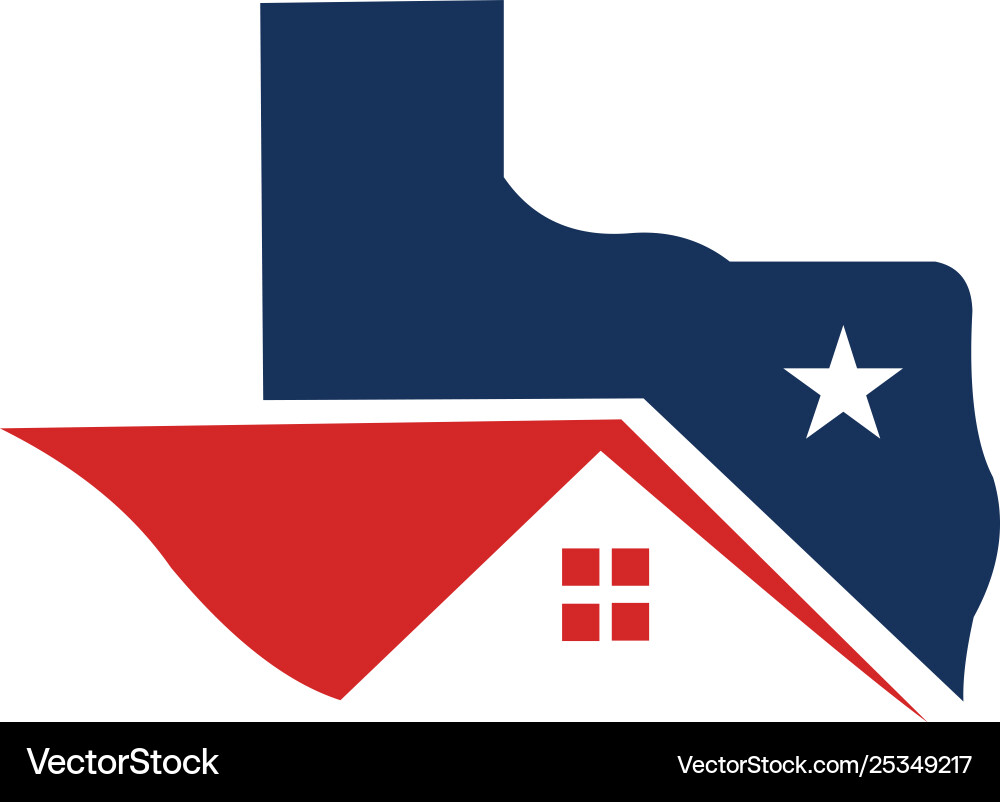 Texas Home Logo (25349217) – Royalty-Free Vector | VectorStock, image size:1000x802