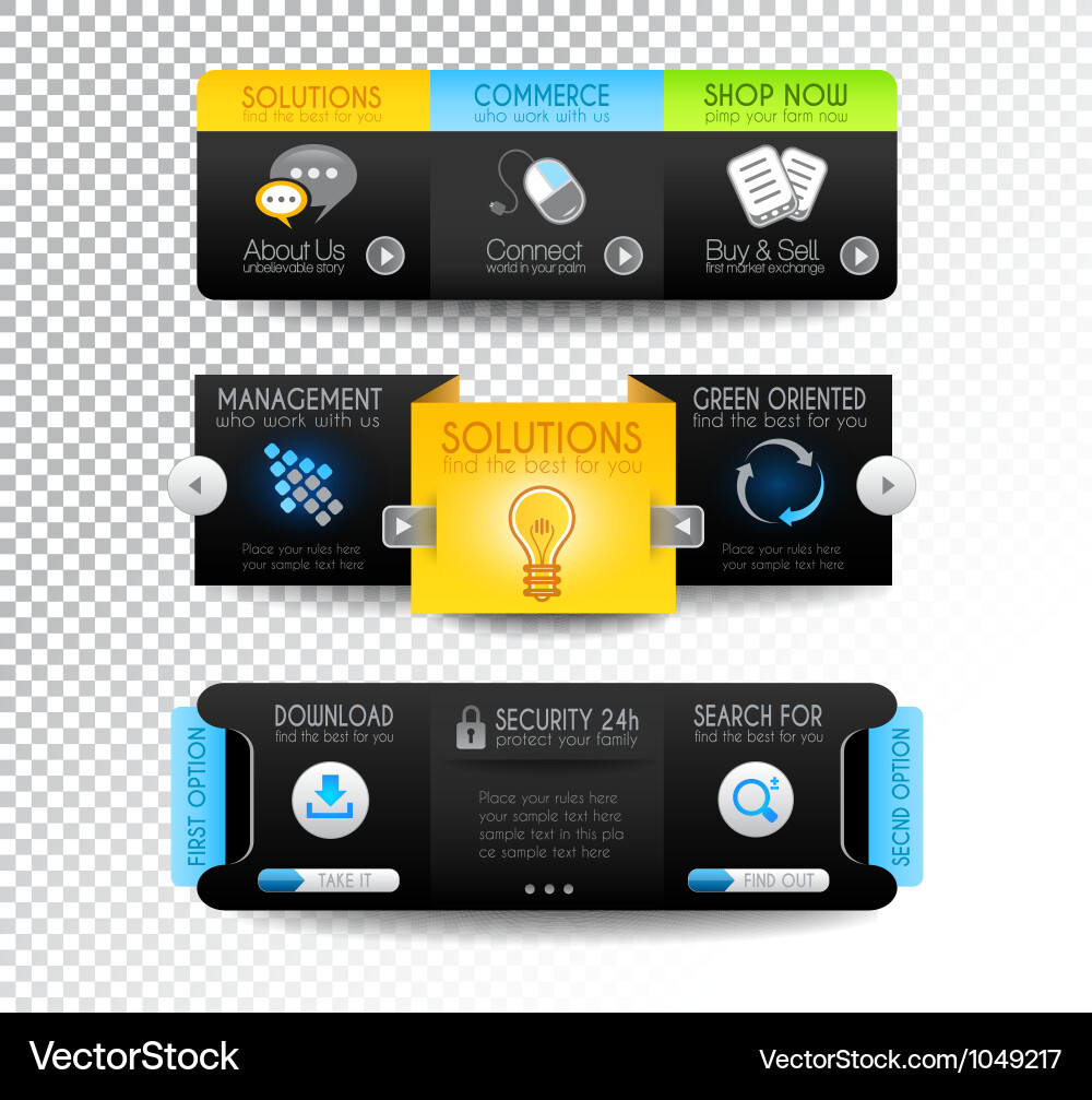 Web Elements & Templates Collection vector image